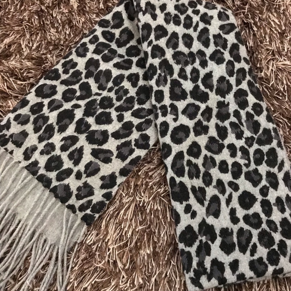 Leopard Print Cashmere Scarf